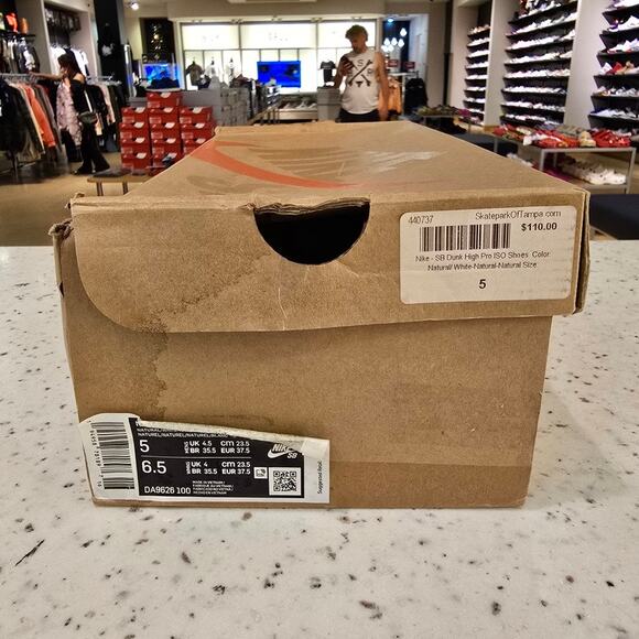 Nike SB Dunk High Pro ISO Orange Label Unbleached Natural / White DA9626 100 - Picture 9 of 9